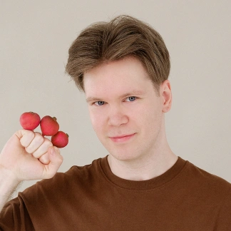 Nikita Zhdanov with radish