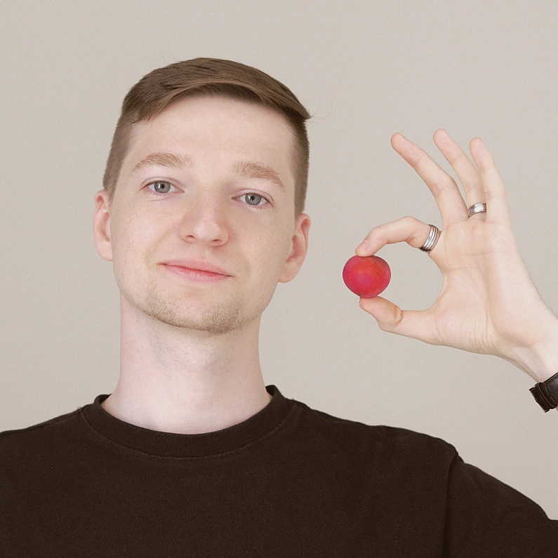 Vlad Boevov with radish